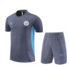 Manchester City  Adult Short Sleeve Training Suit Light Grey