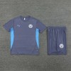 Manchester City  Adult Short Sleeve Training Suit Light Grey